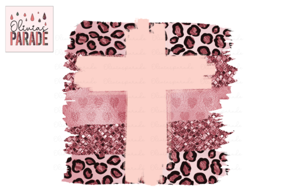Brush Strokes Cross Leopard