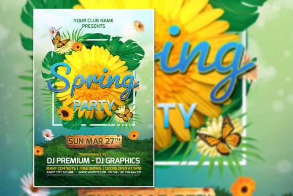 Colorful Spring Party Flyer Template: A Creative Tool for Modern Event Promotion