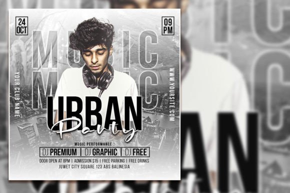Creative Urban Party Social Media Post: A Versatile Tool for Event Promotion