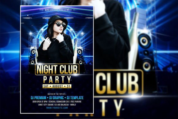 Designing a Night Club Party Flyer with Editable Templates