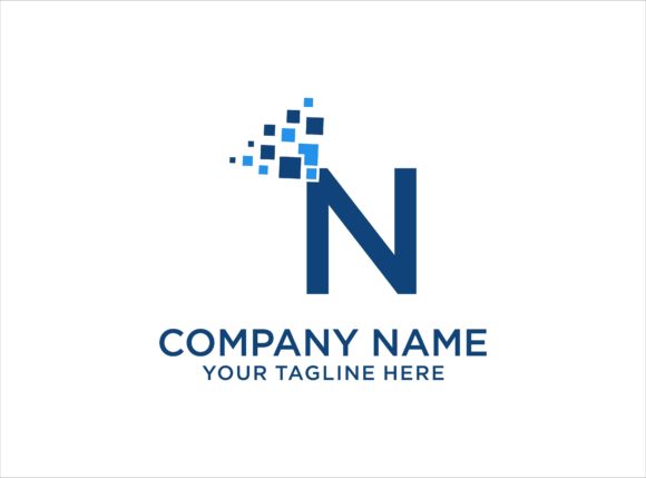 Letter N Digital Logo Design Template