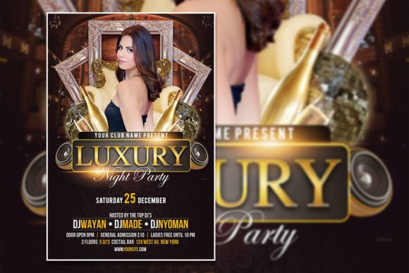 Luxury Night Party Flyer or Poster