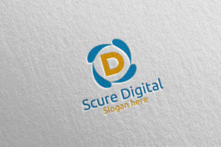 Secure Digital Letter D Digital Logo 80