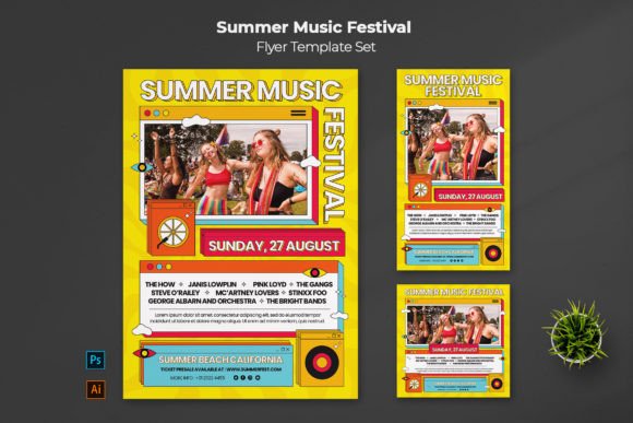 Summer Music Flyer Set: A Versatile Design for Any Event