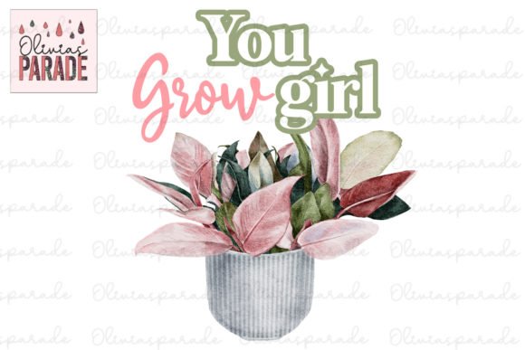 You Grow Girl, Plant Sublimation Graphic: A Versatile Digital Design for Modern Creators